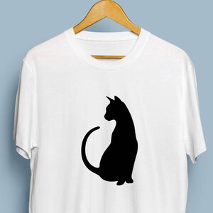 Sitting Cat - Digital Download, Sitting Cat Silhouette, Sitting Siamese Cat SVG, DXF