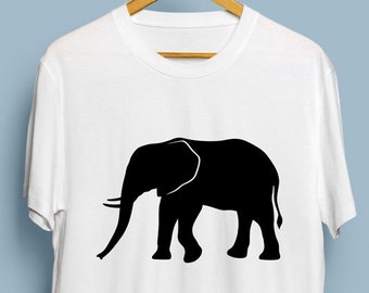 Elephant (version 1) - Digital Download, Elephant Silhouette, Elephant SVG, DXF