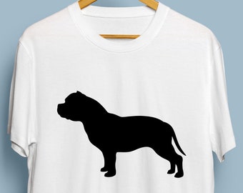 American Bully Dog - Digital Download, American Bully Dog Art, Dog Silhouette, American Bully Dog SVG, DXF