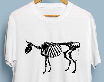 Kuh Skelett - digitaler Download, Kuh Kunst, Halloween Kuh Skelett SVG, DXF