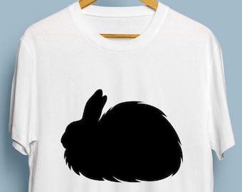 French Angora Rabbit - Digital Download, French Angora Rabbit Silhouette, French Angora Rabbit SVG, DXF