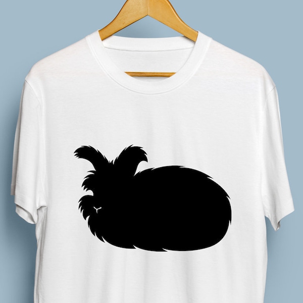 English Angora Rabbit - Digital Download, English Angora Rabbit Silhouette, English Angora Rabbit SVG, DXF