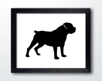 Boerboel Digital Download, Boerboel Art, Dog Silhouette, Boerboel