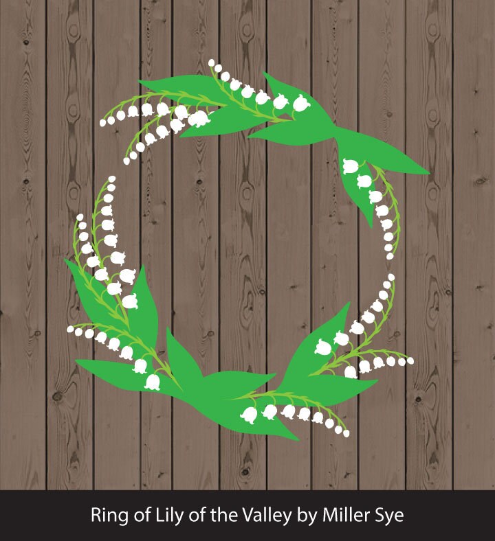 Ring of Lily of the Valley - Flower Wreath SVG, JPG, PDF, Digital ...