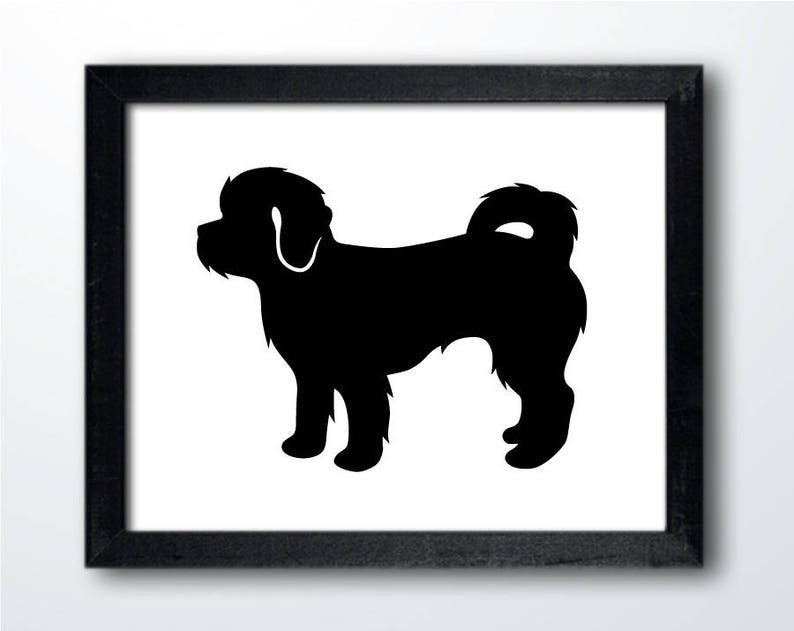 Shih Poo Digital Download Shih Poo Art Dog Silhouette | Etsy