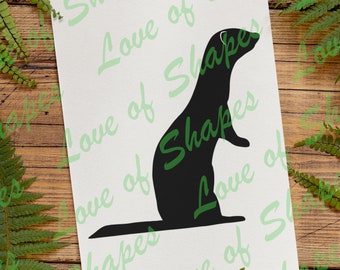 Furet (Version 2) - Téléchargement numérique, Ferret Silhouette, Ferret SVG, DXF