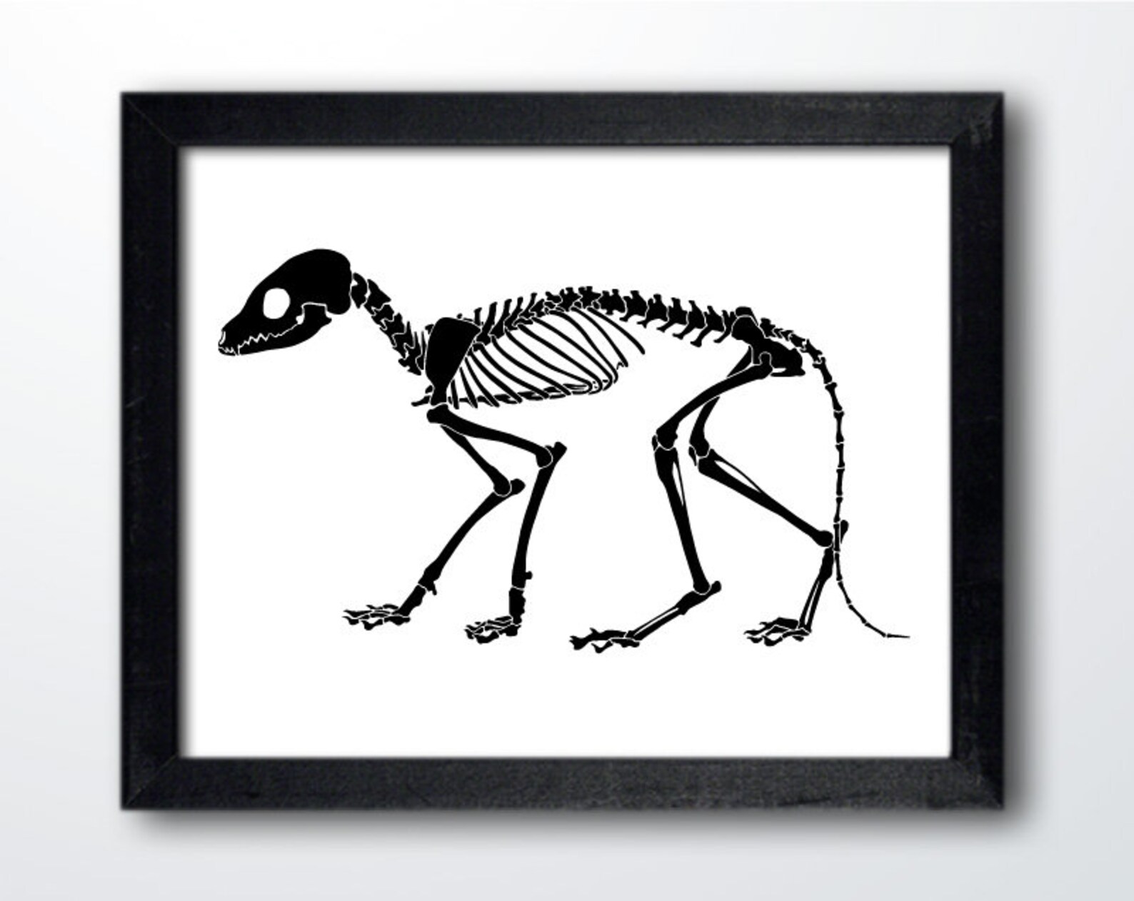 Fox Skeleton - Digital Download, Fox Art, Halloween Fox Skeleton SVG ...