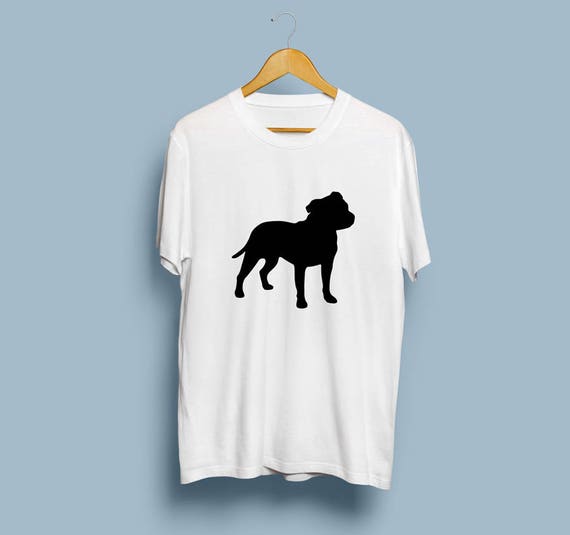 Staffordshire Bull Terrier Shirt: Black Silhouette Staffordshire Bull Terrier Shirt: Black Silhouette