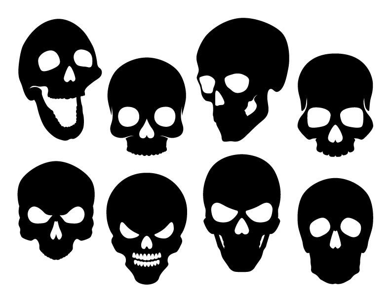 Halloween Skull SVG DXF Pack Digital Download Halloween | Etsy
