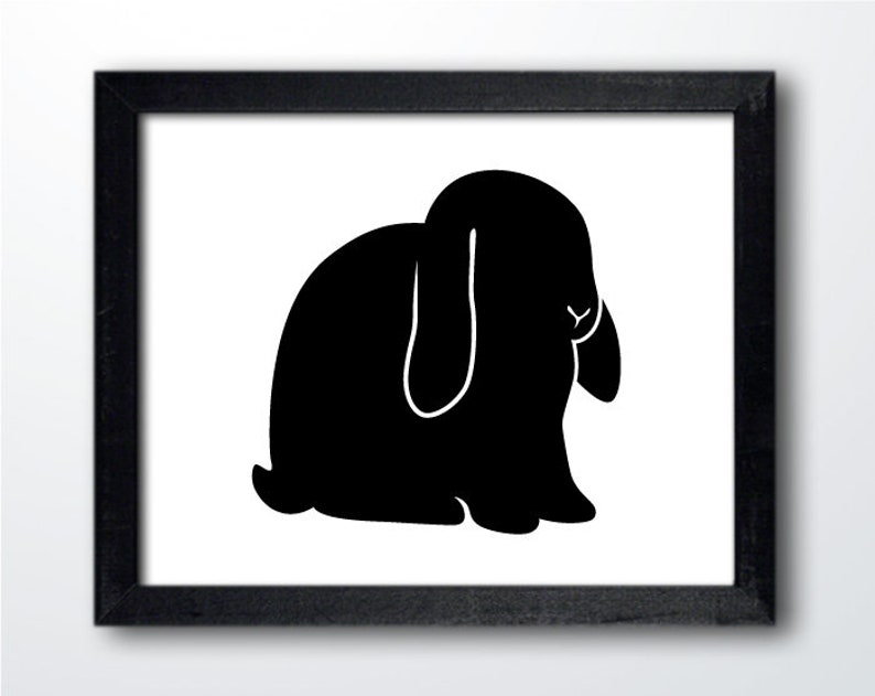 Mini Lop Rabbit - Digital Download, Mini Lop Rabbit Silhouette, Mini ...