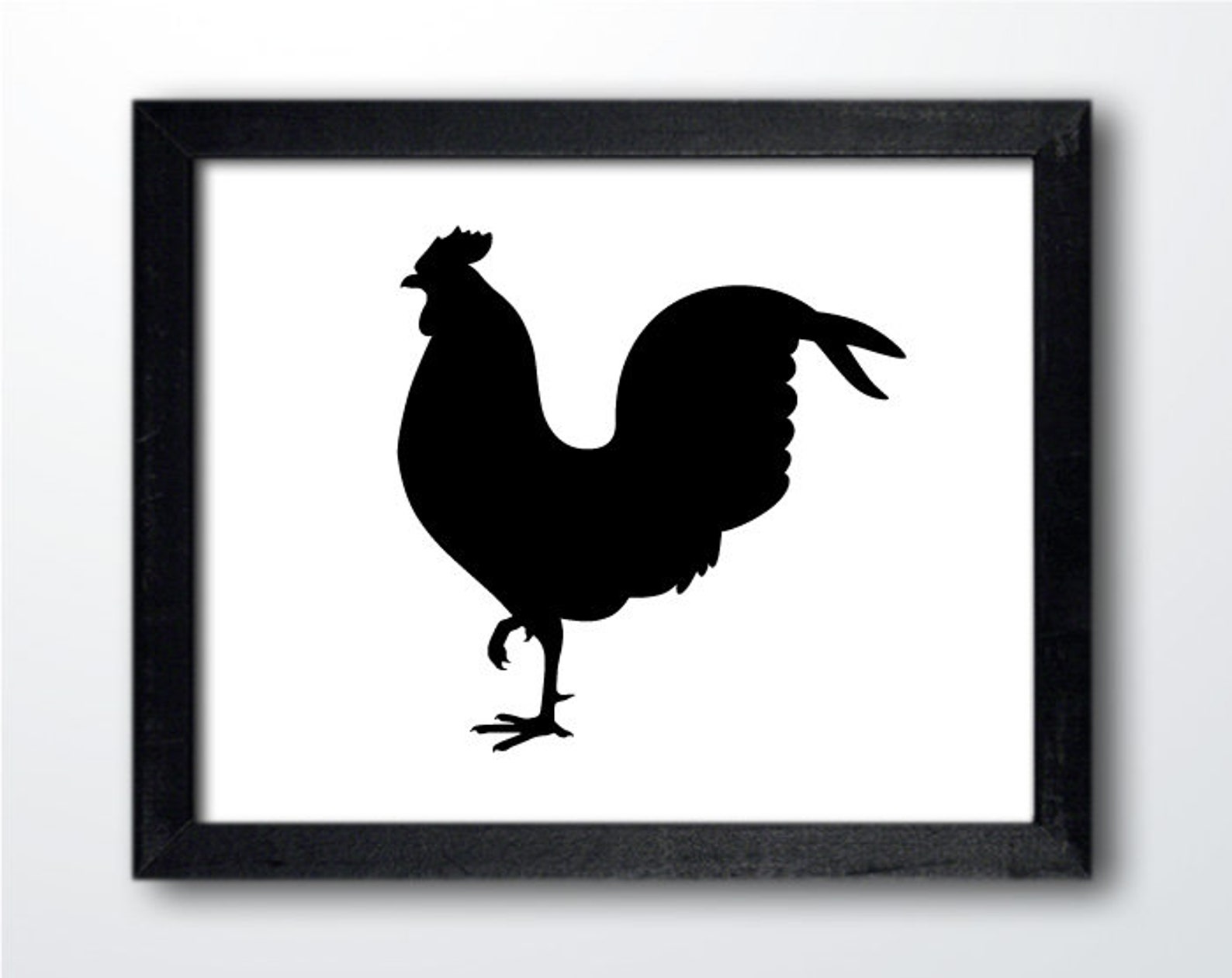 Rooster version 1 Digital Download Rooster Silhouette | Etsy