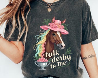 Talk derby to me Shirt, Kentucky Derby Sweater, 2026 Kentucky Derby Hoodies, Kentucky Derby Party tee, derby Tee for women