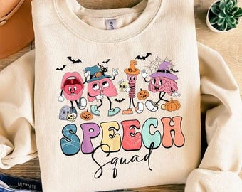Spooky Speech Squad Sweatshirt,Halloween Speech Therapist Shirt,Speech Therapist Gift,Speech Therapy Shirt,Speech Pathologist Tshirt,Slp Tee