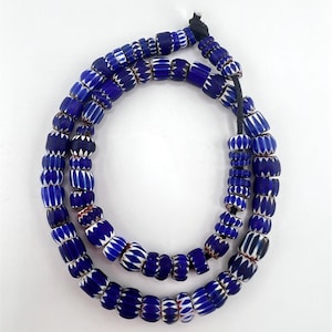 Small Chevron Beads Venetian Trade Beads | Antique Glass Beads |  Multi-Layered African Trade Beads #336