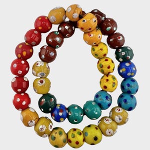 Venetian Skunk Beads, African Trade Beads, Vintage Jewelry Supplies, Collectible Venetian Beads #308