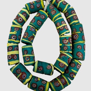 Antique Venetian Millefiori Beads: Authentic African Trade Beads, Floral Mosaic