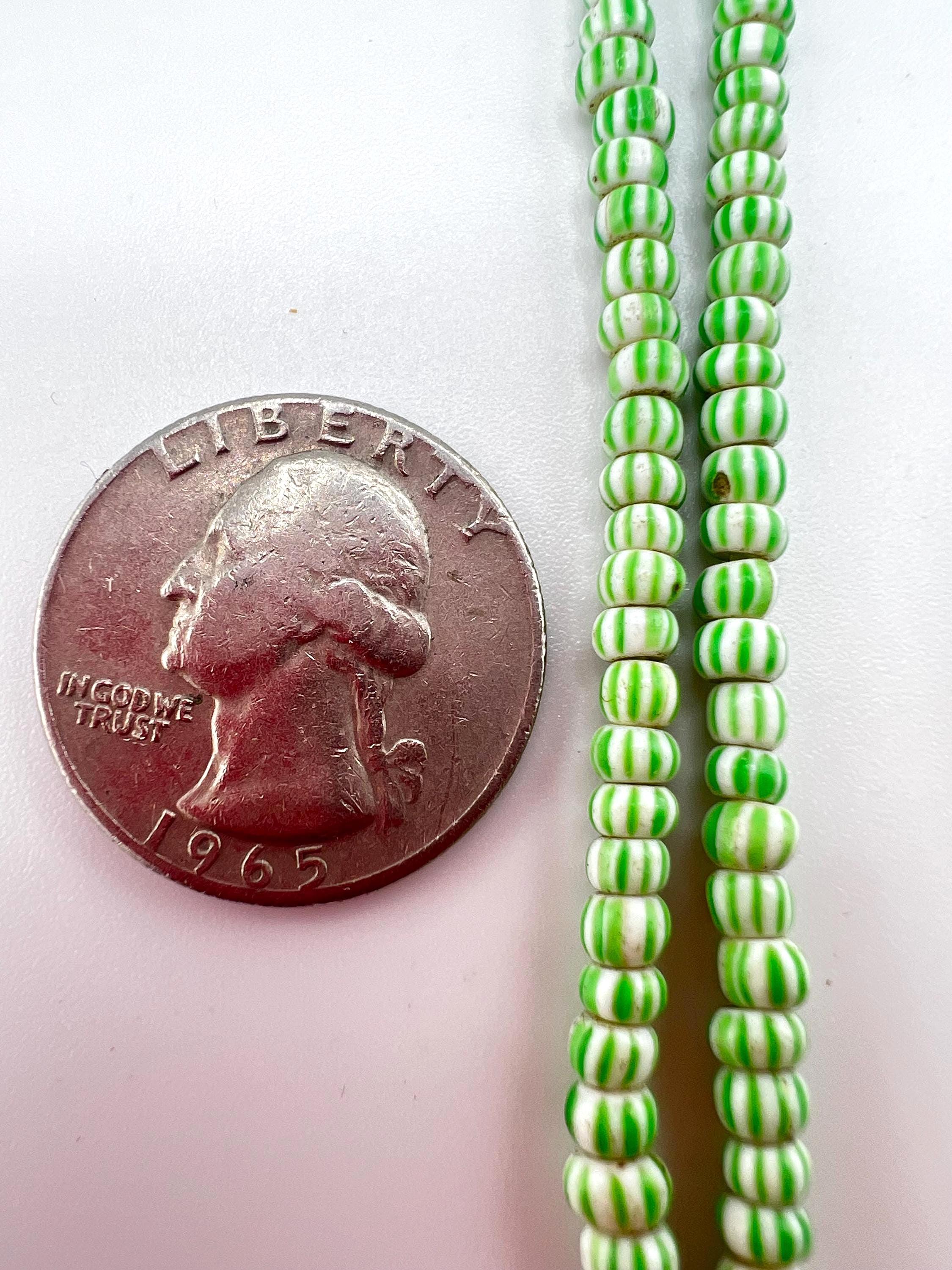 Venetian canette beads, Antique Venetian Trade Beads, Historical 