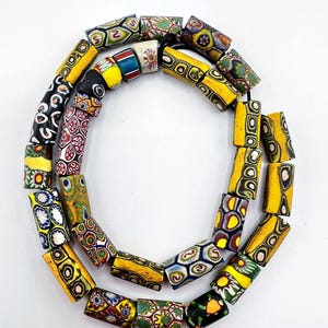 32 Antique Trade Beads | Authentic African Trade Beads | Vintage Venetian Glass Beads | Rare Handmade Millefiori Beads #190