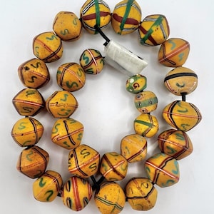 Venetian King Beads | 28 Antique Trade Beads | Authentic African Trade Beads | Vintage Venetian Glass Beads | Rare Handmade King Beads #327