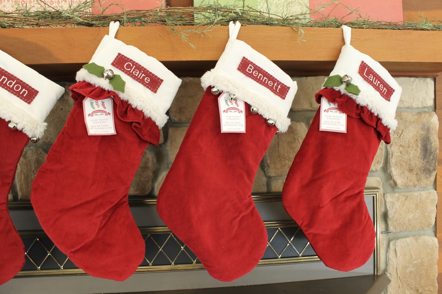 Pottery barn hotsell luxe velvet stocking