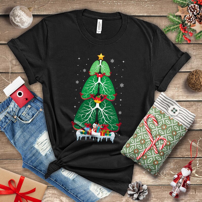 Christmas Tree Lung for Respiratory Shirt Respiratory Etsy