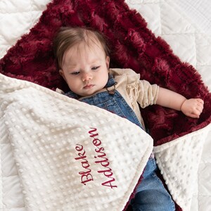 Burgundy Baby Blanket Etsy