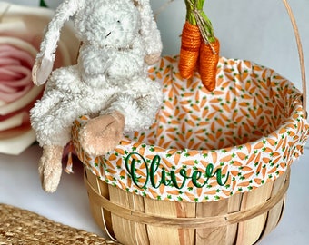 Embroidered Easter Basket, Custom Kids Basket, Easter, Basket, Personalized Easter Basket