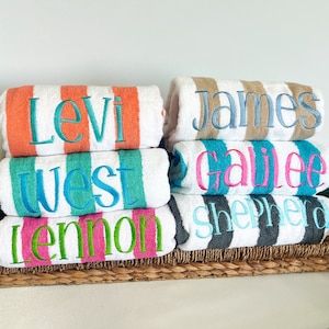 Children's monogrammed towels clearance