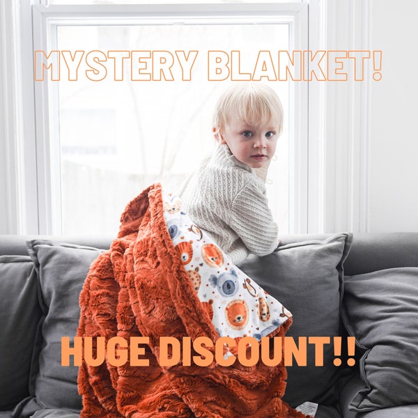 MYSTERY BLANKET! Surprise Baby Blanket, Double Sided Minky, Ultra Soft Baby Blanket