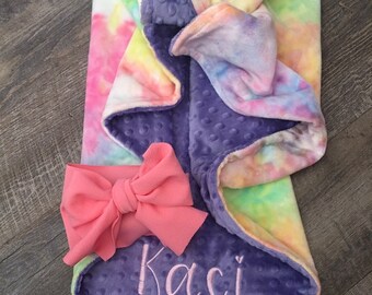 tie dye baby blanket