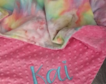 tie dye baby blanket