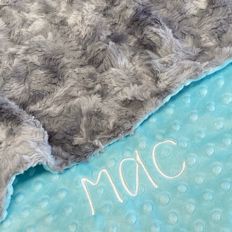 Personalized Baby Blanket Gray Galaxy Tie Dye and Dot Minky Etsy