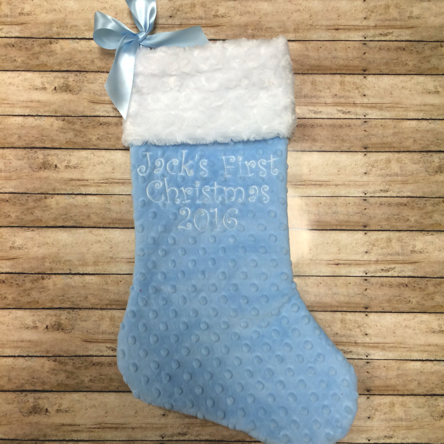 Personalized Christmas Stocking Baby's Boys First Etsy