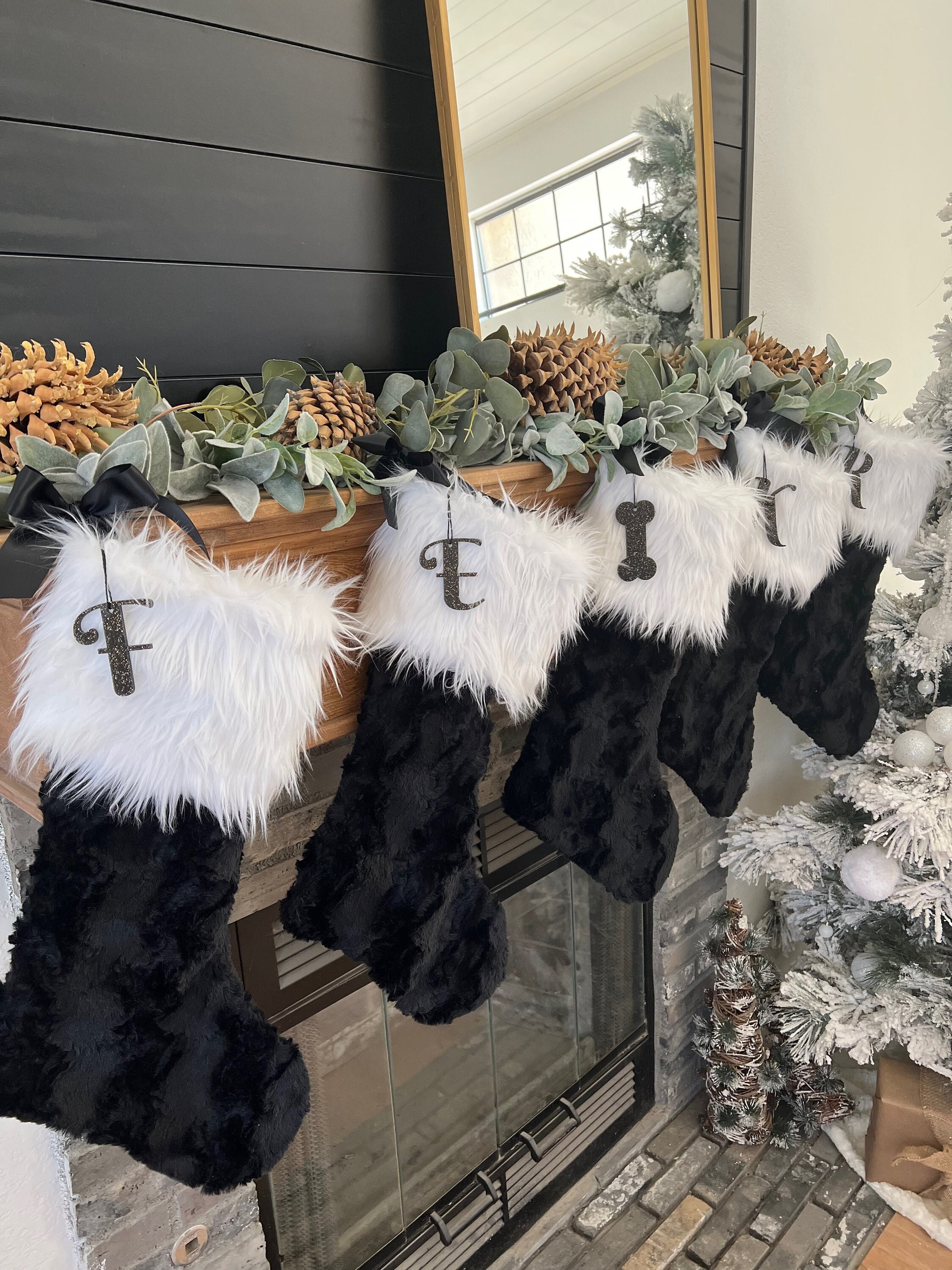 Black Christmas Stocking Black Christmas Stocking Personalized