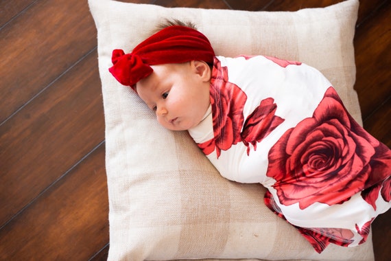 rose swaddle set