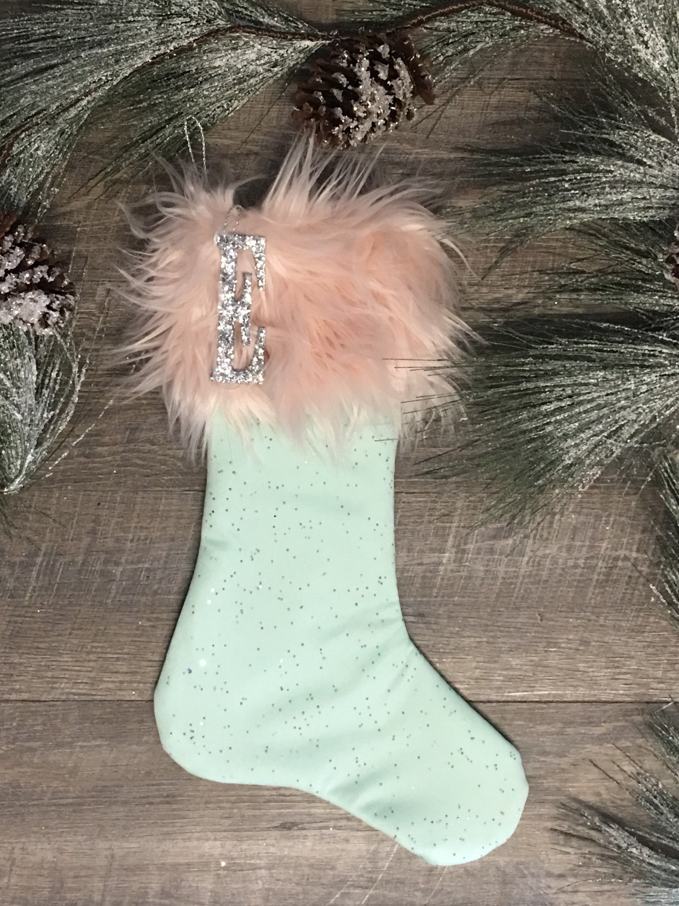 8" Velvet Monogram Stockings with Embroidered Letters A,B,D,G,K,M,R,S NEW 8" Velvet Monogram Stockings with Embroidered Letters A,B,D,G,K,M,R,S NEW