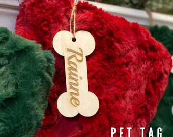 Personalized Wood Pet Stocking Tags, Personalized Wood Christmas tags, personalized Wood stocking labels