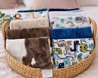 Bundle of Burp Cloths, Set of Burp Clothes, Minky Burp Cloths, Set of 3, 6, 9, 12 Random Burp Cloths