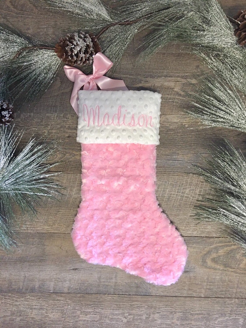 baby's first christmas stocking girl