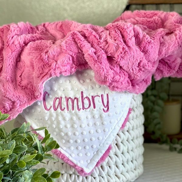Hot Pink Blanket Etsy