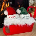 Baby Santa Hats for Newborns and Kids | Personalized Baby Santa Hat, Premium Minky Christmas Hat | Unique Colors & Patterns | Made in USA