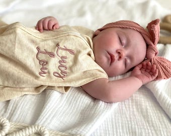 Personalized Baby Sleep Sack – Custom Embroidered Wearable Blanket, Breathable Baby Sleep sack, Safe Newborn Swaddle, Baby Shower Gift