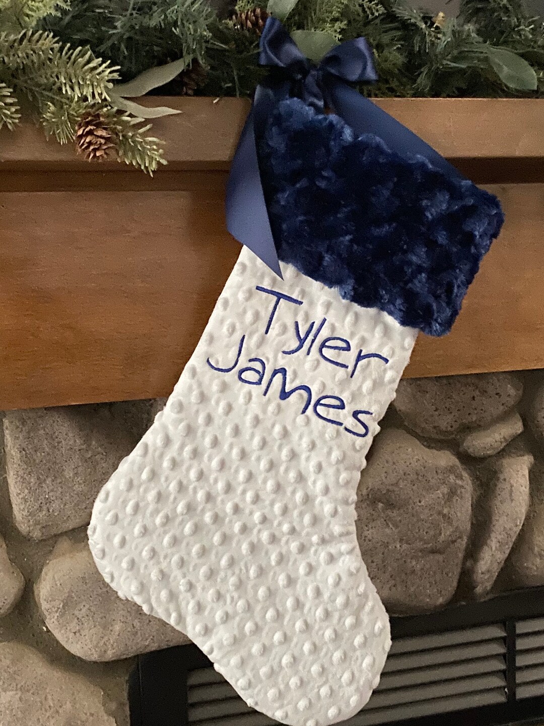 Baby Boy Christmas Stocking, Newborn Christmas Stocking, Personalized