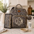 Personalized Diaper Bag Backpack | Embroidered Mom Bag | Custom Cheetah Baby Bag | Large Capacity Diaper Stroller Cady | Baby Shower Gift