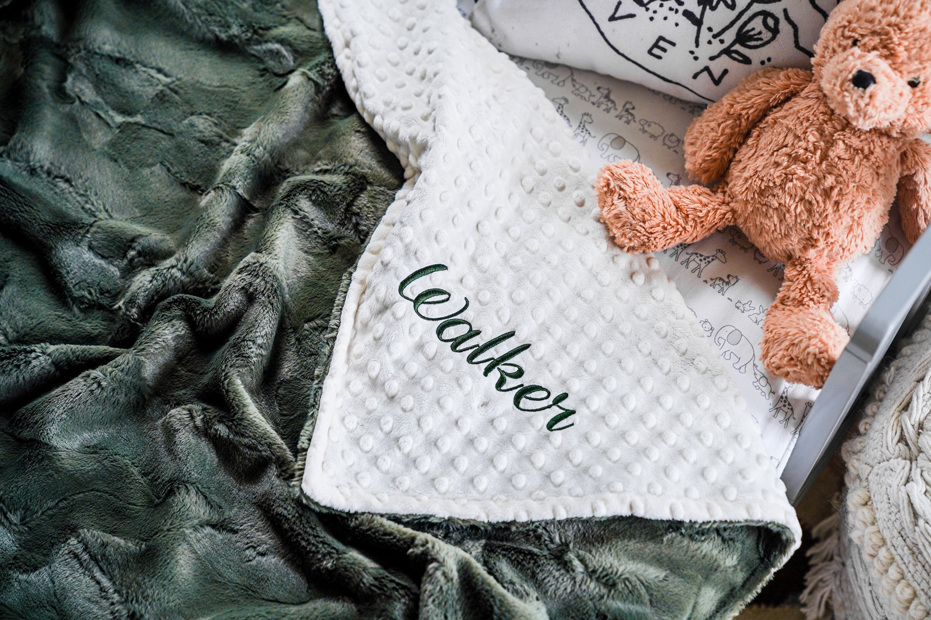 Etsy baby blanket with name sale