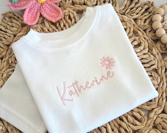 Personalized Embroidered Kids T-Shirt, Custom Baby Shirt