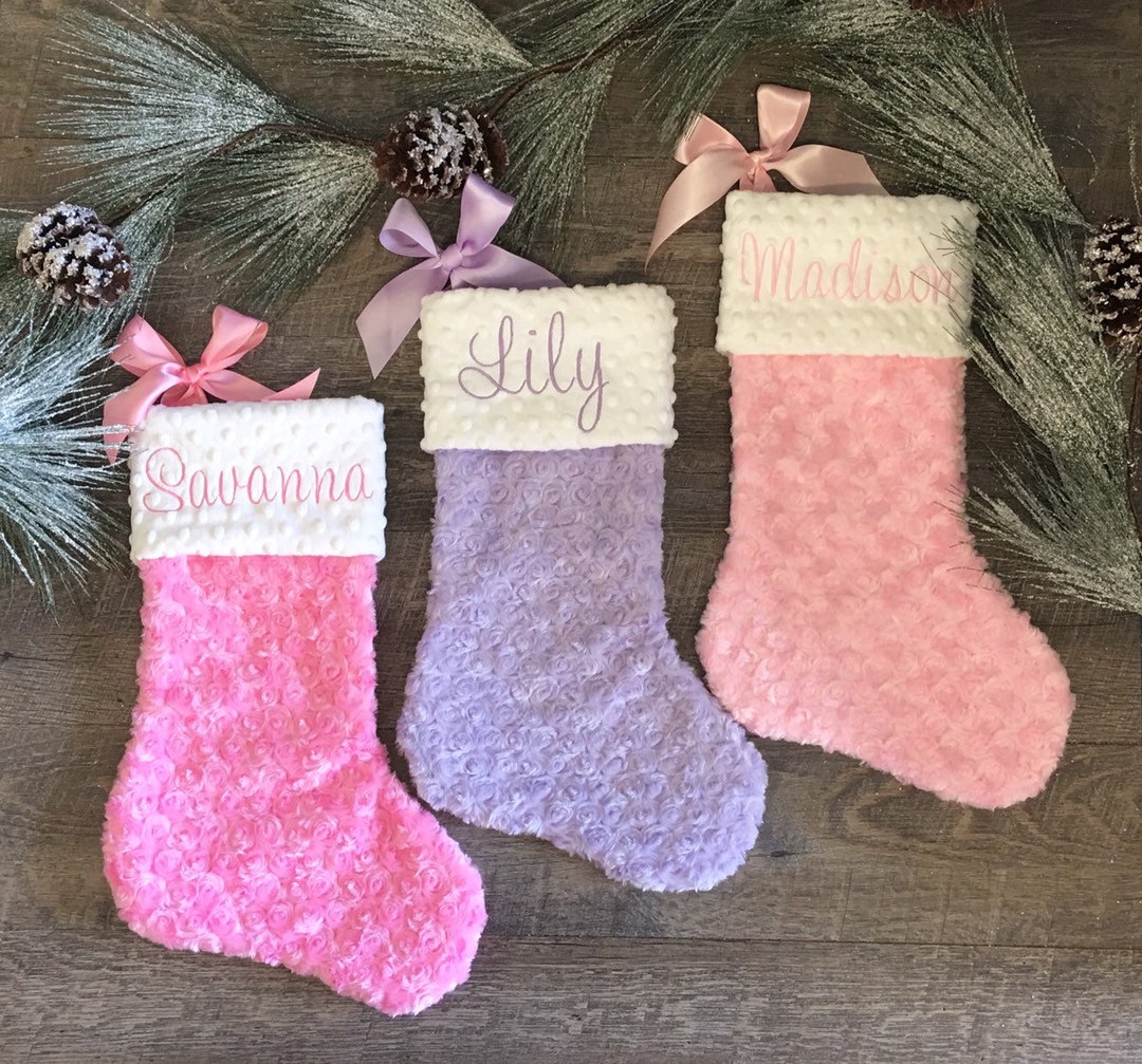 Small Pink Christmas Stockings 