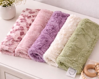 Bundle of Burp Cloths, Set of Burp Clothes, Minky Burp Cloths, Baby Burp Rag, Discounted Minky Cloth, Set of 3, 6, 9, 12 Random Burp Cloths