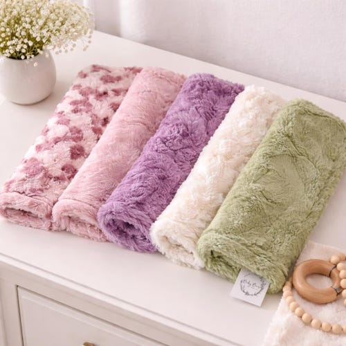 Bundle of Burp Cloths, Set of Burp Clothes, Minky Burp Cloths, Baby Burp Rag, Discounted Minky Cloth, Set of 3, 6, 9, 12 Random Burp Cloths