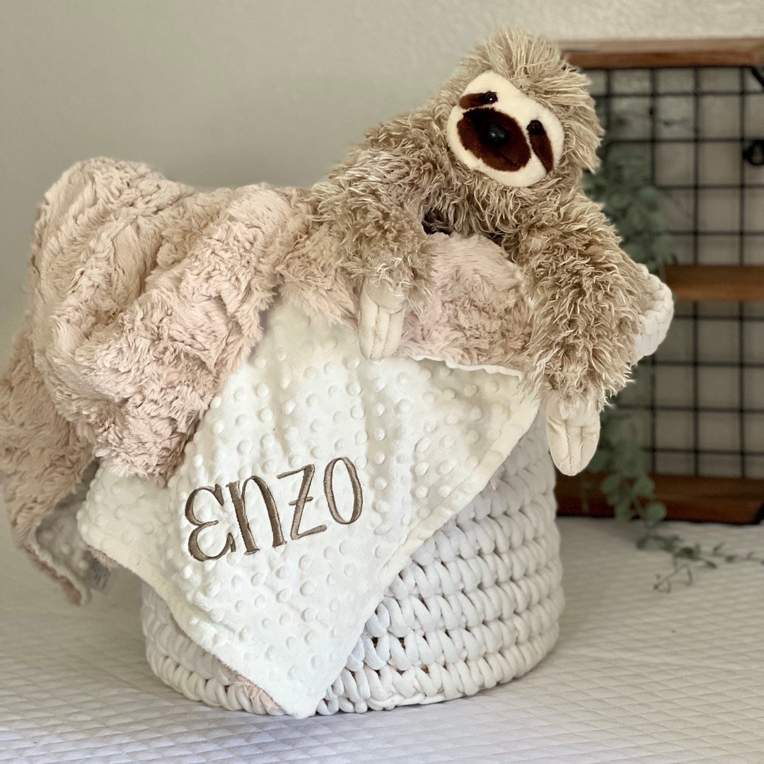 Personalized Baby Blanket, Neutral Baby Blanket, Latte Glacier and You ...